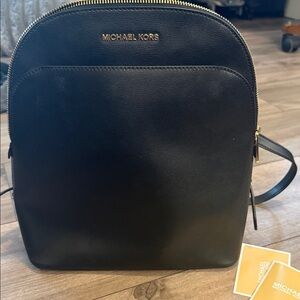 Michael Kors Black Leather Backpack